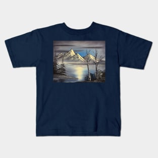 Purple Mountain Landscape Kids T-Shirt